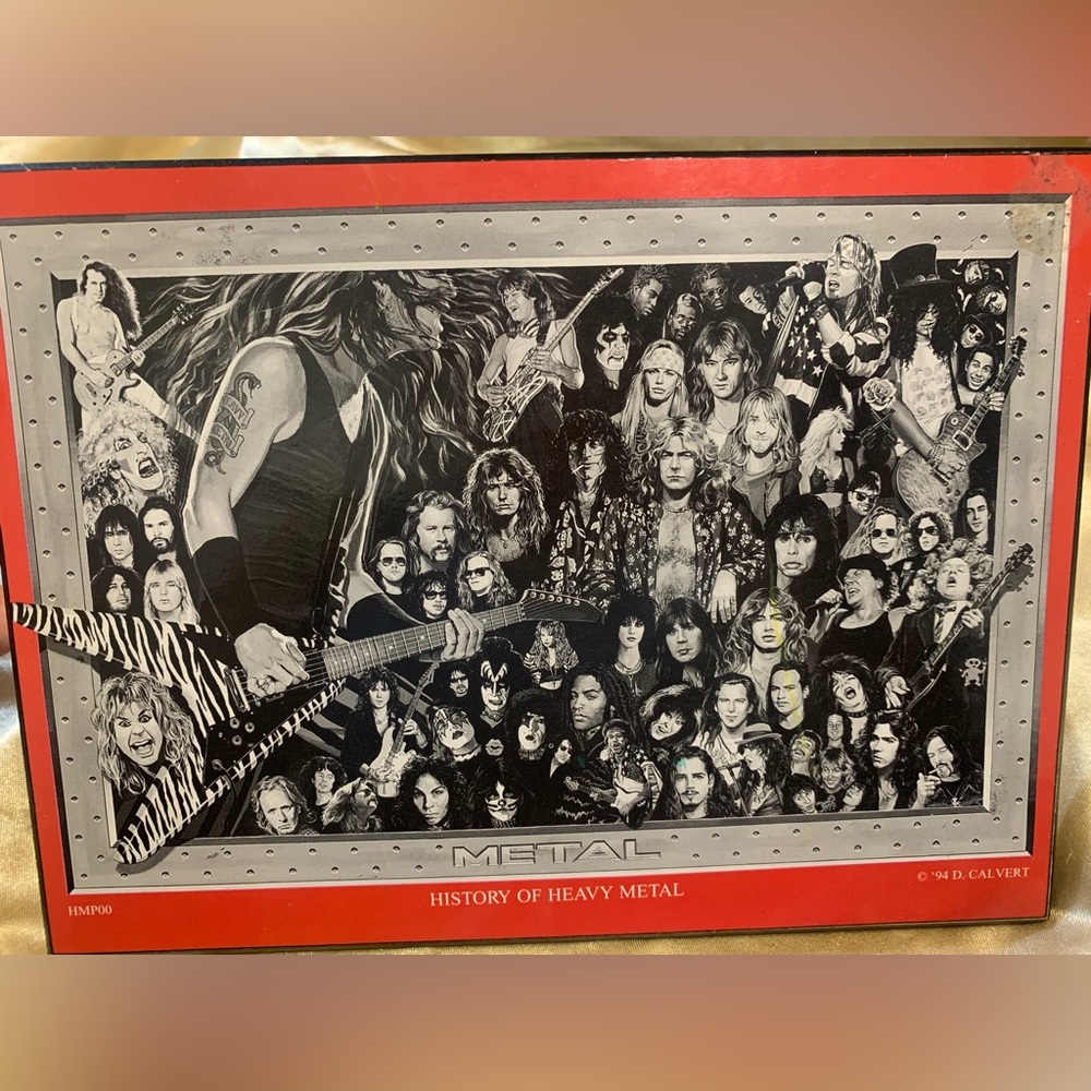 History of metal small music plaque